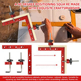 Clamping Squares for Woodworking, 6.3" x 6.3" 90 Degree Positioning Squares Right Angle Corner Clamps for Woodworking, 16 x 16cm Aluminum Alloy YYinno