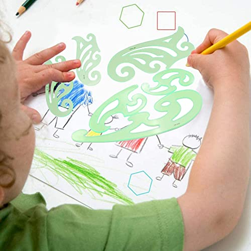 Utoolmart French Curve Ruler Set, Plastic Drawing Templates,Geometric Drawing Tools for Office and School,Building Formwork Drawings Templates Clear Utoolmart