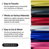Metallic Vinyl Heat Transfer Vinyl Gold Vinyl Sheets Pink Chrome Silver Metalic Permanent Metallic Vinyl Foil Adhesive Vinyl Metallic HTV Pack Foil HIPPIE CRAFTER