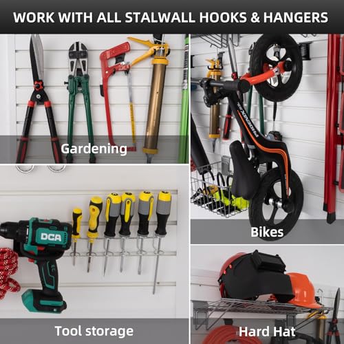 Slatwall Panel Garage Wall Organizer Heavy Duty Wall Mounted, PVC Slat Wall Panels Garage Wall and Home Organizer Storage System, Garage Slatwall for FRAYSCENT