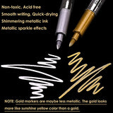 Dyvicl Premium Metallic Markers Pens Silver and Gold Paint Pens Black Paper Pad Dyvicl