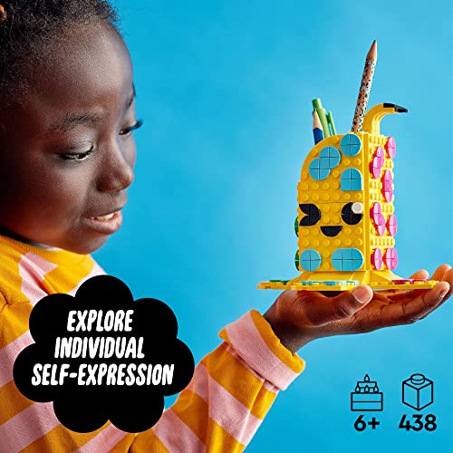 LEGO 41948 DOTS Cute Banana Pen Holder, Arts and Crafts Set, Toy Pencil Pot Desk Organizer, DIY Bedroom Accessories, Gifts for Kids, Girls & Boys 6 LEGO