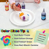 DIY Tie Dye Kits, Emooqi 32 Colours All-in-1 Tie Dye Set Contain 32 Bag Pigments, Rubber Bands, Gloves, Sealed Bag，Apron and Table Covers for Craft Emooqi
