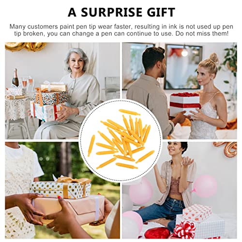 jojofuny 25Pcs Paint Pen Replacement Pen, Refillable, Marker Paint Brush Nibs, Comic Manga Pen Nibs, Acrylic Marker Nib for Calligraphy, Paint jojofuny