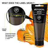 GOTIDEAL Metallic Acrylic Paint Pearl Deep Brown Tubes(120ml, 4.1 oz) Non Toxic Non Fading,Rich Pigments for Painters, Adults & Kids, Ideal for GOTIDEAL