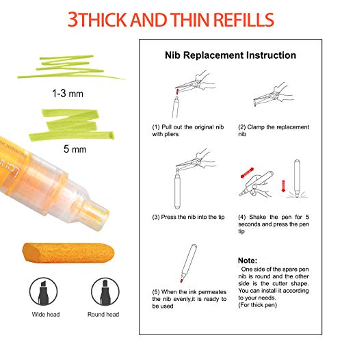 LANRENWENG Acrylic Paint Marker Pens 60 Color Painting Markers for Christmas Rock Painting with Canvas Bag, Stone, Ceramic, Glass, Wood, Fabric, LANRENWENG