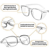 Alsenor Safety Glasses Anti Fog Goggles Protective Eyewear Blue Light Blocking Anti Dust UV Protection Glasses For Men Women (Grey) Alsenor