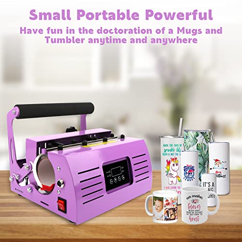 Tumbler Mug Heat Press Machine,11-30oz Cup Heat Transfer Machine DIY Heat Transfer Vinyl Sublimation Straight Blank Skinny Tumbler Glass Jar Can for ENPAP