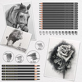 Brusarth 42 Pack Drawing Set Sketching Kit, Pro Art Sketch Supplies with Sketchbook, Include Graphite Pencil, Charcoal Pencil, Sharpener, Eraser Art Brusarth