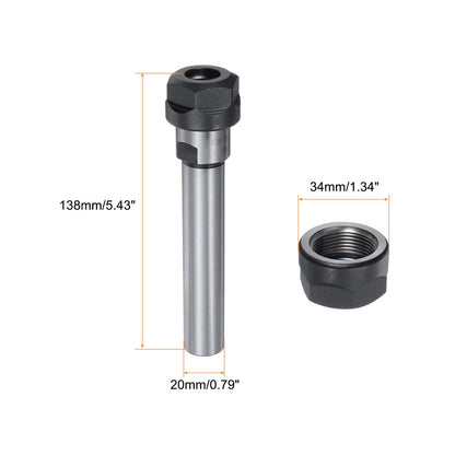 HARFINGTON C20 ER20A Straight Shank Tool Holder Collet for CNC Chuck Lathe Milling - WoodArtSupply