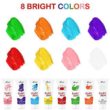 AROIC 8PCS Washable Finger Paint for Kids, Non-Toxic Finger Paint 8Colors, Art Painting Supplies for Toddlers, Finger Painting Supplies for Kids Boys AROIC