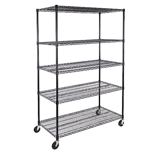 Seville Classics UltraDurable Heavy Duty NSF Solid Steel Wire Rack Storage Unit, Organizer for Garage, Warehouse, Office, Restaurant, Classroom, Seville Classics