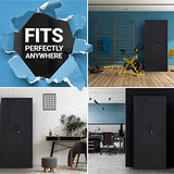 Yizosh Metal Garage Storage Cabinet with 2 Doors and 5 Adjustable Shelves - 71" Steel Lockable File Cabinet,Locking Tool Cabinets for Yizosh