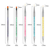 iFwevs Nail Art Brushes,5pcs Double Ended Brush & Dotting Tool Kit,Including Nail Liner Brush and Nail Dotting Pens for Nail Art Nail Salon iFwevs