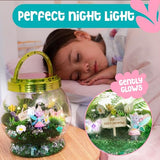 Amitié Lane Fairy Garden Kit - DIY Light Up Terrarium Kit for Kids - Fairy Gifts for Girls Ages 5, 6-8, Little Girl Toys, Crafts for Girls - Birthday Amitié Lane