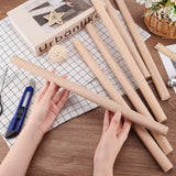 OLYCRAFT 6Pcs Dowel Rods Wood Sticks 17.7 inch Long Unfinished Wooden Sticks 1 Inch Diameter Beech Wood Sticks Blank Wooden Dowel Rods Wooden Dowel OLYCRAFT