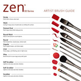 Royal & Langnickel Zen Short-Handle Round Wash Variety Watercolor Brush Set, 5pc Royal & Langnickel