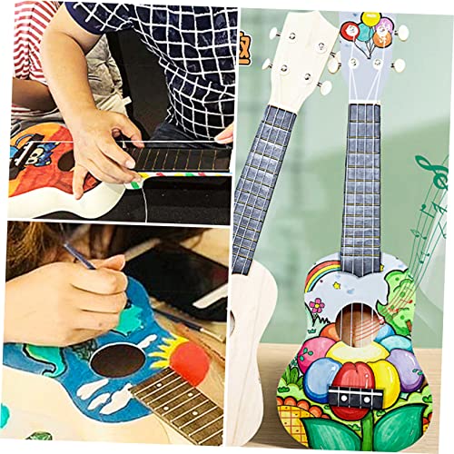 Toyvian 3 Sets Diy Ukulele Soprano Ukulele Kit Unfinished Ukulele Guitar Kit Ukulele Decoration Kit Music Instruments for Adults Diy Musical Toyvian
