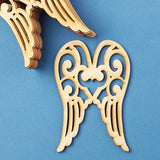 Pack of 24 Unfinished Wood Angel Wings Cutouts by Factory Direct Craft - Blank Angel Wing Wooden DIY Shapes for Christmas Holiday Crafts (3-1/4" x Factory Direct Craft
