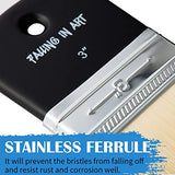 Falling in Art Flat Paddle Paint Brush, Scale Brush for Oil and Acrylic Paints,3 Inch Falling in Art