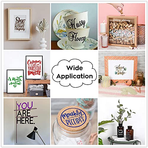 HTVRONT White Permanent Vinyl, 12 Pack White Vinyl for Cricut - 10 White Vinyl Sheets 12" x 12" & 2 Transfer Tape Sheets for Party Decoration, HTVRONT