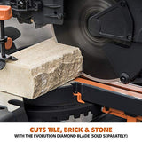 Evolution Power Tools R255SMS-DB+ 10-Inch Dual Bevel Sliding Miter Saw Multi-Material, Multipurpose Cutting Cuts Metal, Plastic, Wood 45˚-45˚ Double Evolution