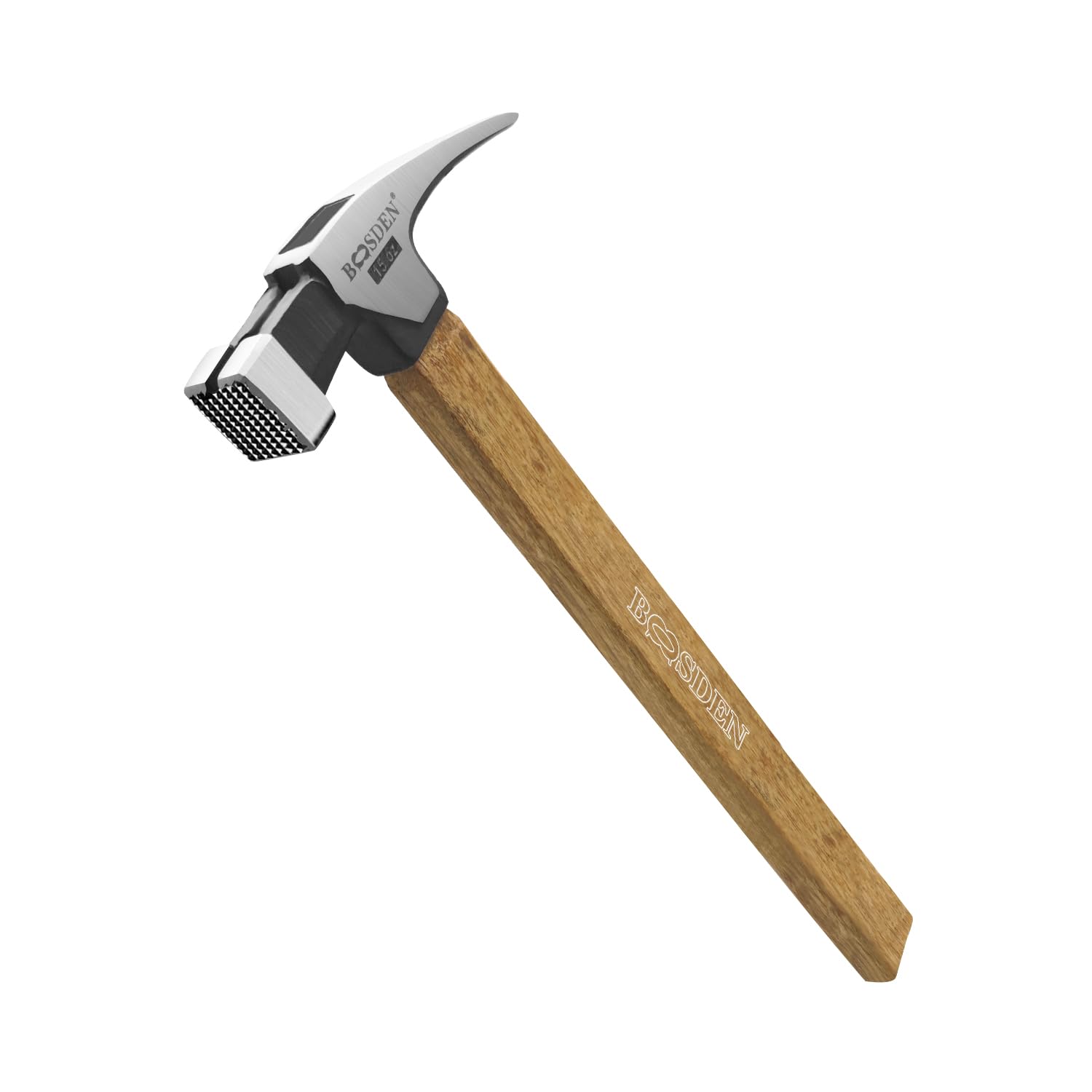 Claw Hammer, BOOSDEN 15 oz Hammer, Framing Hammer with Milled-Faced Steel Head, Carpenter Hammer with Bamboo Handle and Scale, Nailing Hammer with BOOSDEN