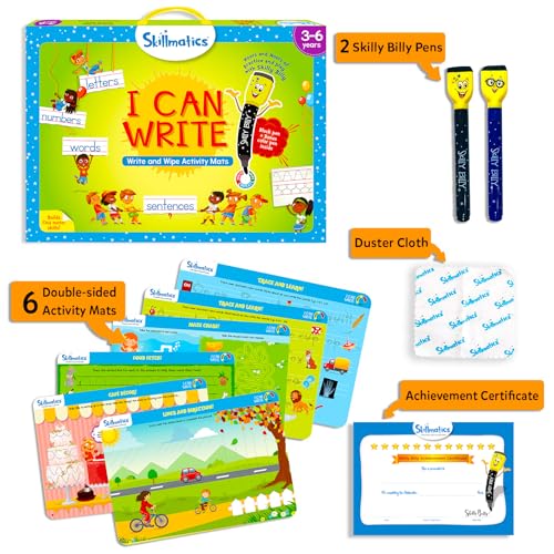 Skillmatics Educational Toy - I Can Write, Preschool & Kindergarten Learning Activity for Kids, Toddlers, Supplies for School, Gifts for Girls & Skillmatics
