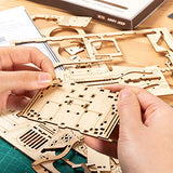 3D Wooden Mechanical Car Model Puzzle by ROKR - DIY Self-Assembly Vehicle Kit for All Ages ROKR