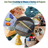 Mdoker 95pcs Knitting Needles Kit&Crochet Hooks Set 36 Straight Bamboo Knitting Needle 12 Small Size Lace Crochet Hook 5 Ergonomic Crochet Needles Mdoker