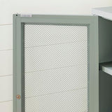 South Shore Eddison Metal Mesh 2-Door Storage Cabinet, Sage Green South Shore