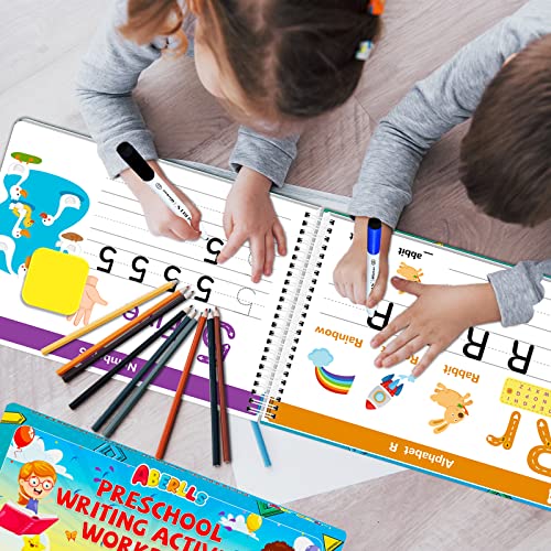 Handwriting Practice Book for Kids, Toddler Preschool Learning Activity for 3 4 5 Year Old, Kindergarten Educational Toys, Montessori Toys Learn - WoodArtSupply