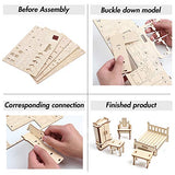 LoveInUSA 3D Wooden Dollhouse Furniture Puzzle DIY House Room Miniature Furniture Sets Puzzle Gift for Kids LOVEINUSA