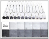 12 Colors Grayscale Art Marker Pen Double-Ended Sketch Markers Alcohol Based Ink Neutral Gray Tones Art Supplies (12 Colors Cool gery style) BEMLP
