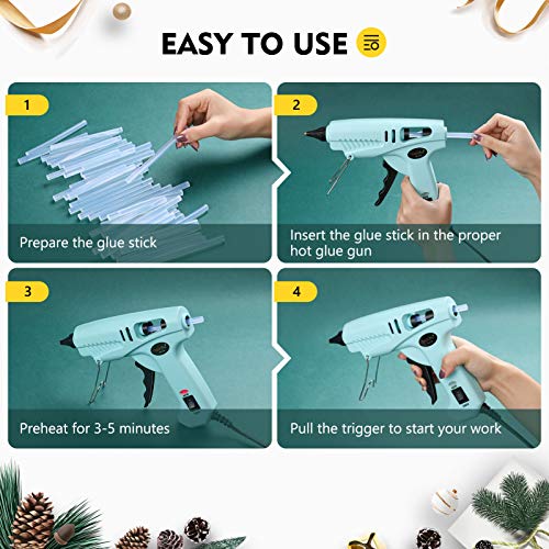 Magicfly Hot Glue Gun Sticks, Huge Pack of 800, 6 lbs, 4 Inch Long and 0.27 Inch Diameter Mini Hot Melt Glue Sticks, Compatible with Most Glue Guns, - WoodArtSupply