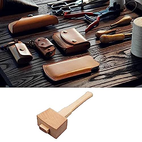 AOTISBAO Wooden Mallet Hammer with Handle Wooden Woodworking Mallet Carpenters Mallet for DIY Carpentry Making Tool AOTISBAO