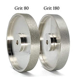 CAQUXIL CBN Grinding Wheel 6" Dia x 1" Wide, 1/2 inch Arbor, Sharpen High Speed Steel Cutting Tools, Diamond Grinding Wheel Grit #80 - WoodArtSupply