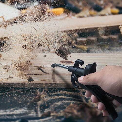 High Volume Air Blow Gun with Rubber Guard Air Flow Nozzle, Industrial Household Air Blower Gun Angle Ben Jet Nozzle, Air Gun for Compressor SARDVISA