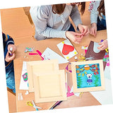 KALLORY 6pcs Clay Picture Frame Photo Frame Wall Mounting Picture Frame Blank Photo Frame Photo Sleeve Unfinished Clay Painting Frame Painting Clay KALLORY