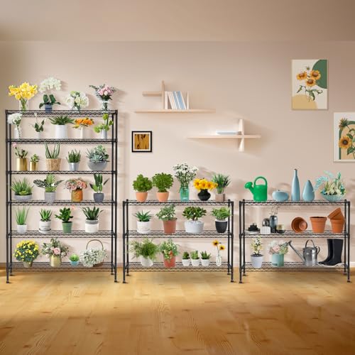 YRLLENSDAN 6 Tier Wire Shelving Unit 6000lbs Capacity Metal Storage Shelves with Wheels Height Adjustable Heavy Duty Steel Shelf for Kitchen - WoodArtSupply