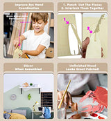 Puzzled 3D Puzzle Crab Wood Craft Construction Model Kit, Fun Unique & Educational DIY Wooden Toy Assemble Model Unfinished Crafting Hobby Sea Life Puzzled