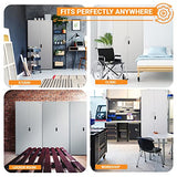 METALTIGER Office Metal Storage Cabinet Wardrobe - Metal Storage Locker with Locking Doors, Adjustable Shelf Height & Position, Removable Hanging METALTIGER