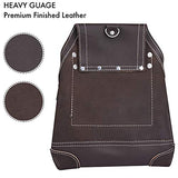 FUERI Leather Tool Pouch for Carpenters 10 Pocket Framers Belt Bag | High Gauge Premium Oil Tanned Leather Construction Maintenance Organizer Tool FUERI