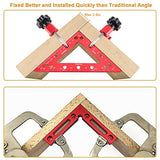 45 & 90 Degree Right Angle Clamp Set for Woodworking, 2 Pack 5.5'' Multifunction Precision Positioning Square Clamp for Carpenter, Corner Clamping SLIIMU