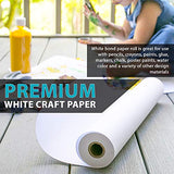 Made in USA White Kraft Paper Wide Jumbo Roll 48" x 1200" (100ft) Ideal for Gift Wrapping, Art &Craft, Postal, Packing Shipping, Floor Protection, Creative Paper Co