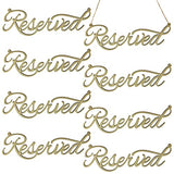 Hanging Wooden Reserved Table Sign Rustic Unfinished Reserved Signs for Wedding with Jute Hanging Rope Laser Cut Sign for Important Events Supplies(8 JEKEJIAJIU