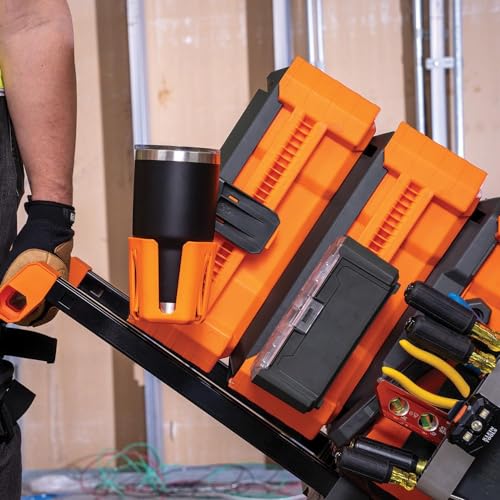 Klein Tools 54817MB MODbox Cup Holder, Modular Tool Storage System Side Mounting Accessory, Easy One-Handed Attachment, Anti-Spill Klein Tools