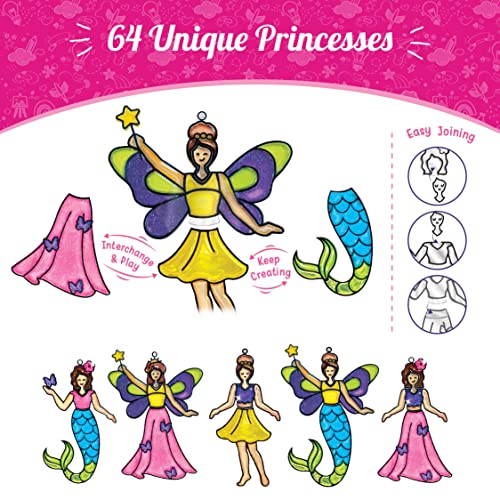 Imagimake Window Art Princess | Suncatcher Kit | Arts and Crafts for Kids Ages 6-8 | Girls Toys Age 6-8 | Unicorn Gifts for Girls Age 6-8 | 7 Year - WoodArtSupply