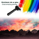 ZOEYES 4 Pack Rubber Brayer Roller, Vinyl Rubber Brayer, Ink Printmaking Roller Tool for Crafting, Painting, Ink Paint Block Stamping, Wallpapers, ZOEYES