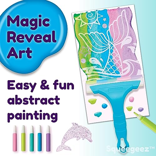 Creativity for Kids Squeegeez Magic Reveal Craft Kit: Mermaid - Dot Painting Art Kits for Kids, Cool Mermaid Gifts for Girls and Boys Ages 7-12+